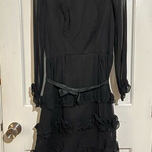 Elegant Black Ruffle Dress